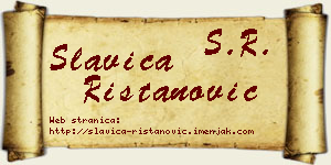 Slavica Ristanović vizit kartica